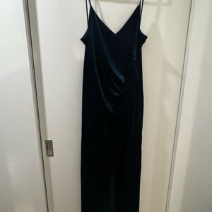 Betsy & Adams Green Velvet Dress